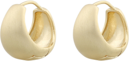 Avenue Wide Round Ear Accessories Jewellery Earrings Hoops Gull SNÖ Of Sweden*Betinget Tilbud
