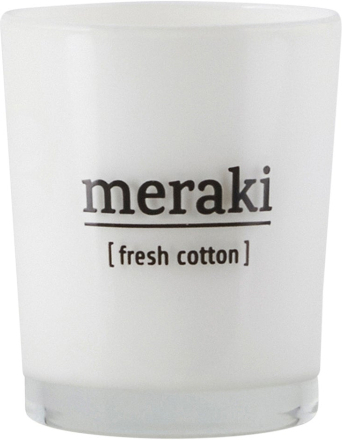 Meraki Fresh Cotton Scented Candle Small - 12 hours
