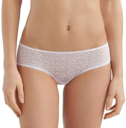 DKNY Trusser Modern Lace Trim Hipster Hvid nylon Small Dame