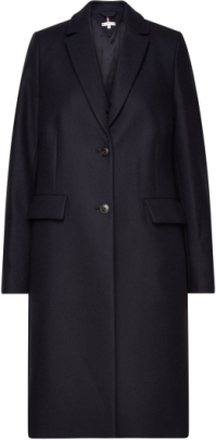 Wool Blend Classic Coat Outerwear Coats Winter Coats Navy Tommy Hilfiger