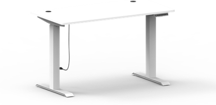 Nordic Office Flexidesk Home Height Adj Desk 120x60cm White