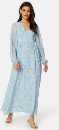 ONLY Amanda L/S Long Dress Cashmere Blue AOP:Al XL