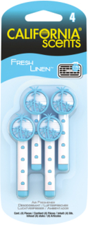 Fresh Linen - Vent Sticks För Luftkonditionering I Bilen - 4 St. California scents 34-036