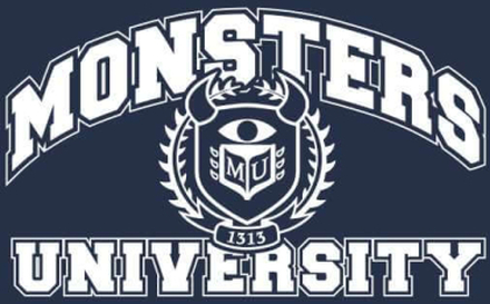 Monsters Inc. Monsters University Student Men's T-Shirt - Navy - L