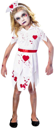 Zombie Sjuksköterska Barn Maskeraddräkt - X-Large