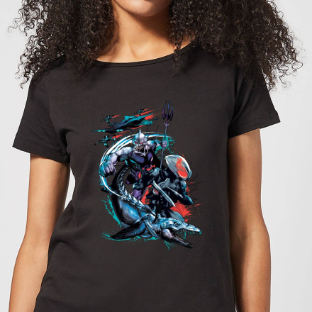 Aquaman Black Manta & Ocean Master Women's T-Shirt - Black - XXL