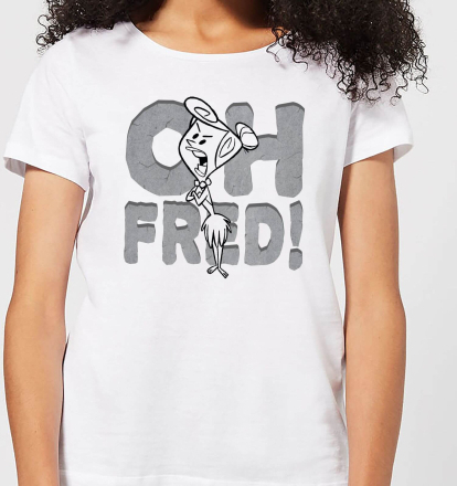 The Flintstones Oh Fred! Women's T-Shirt - White - L