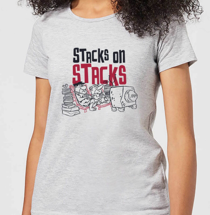 The Flintstones Stacks On Stacks Women's T-Shirt - Grey - M - Grey
