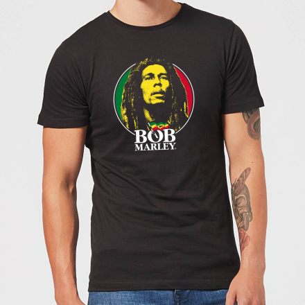 Bob Marley Face Logo Men's T-Shirt - Black - XXL