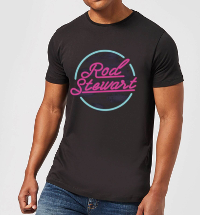 Rod Stewart Neon Men's T-Shirt - Black - L