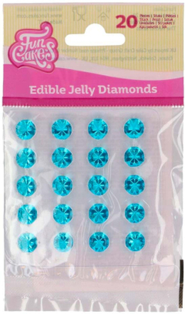FunCakes Ätbara Jelly Diamonds Ljusblå