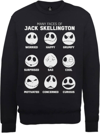 Disney The Nightmare Before Christmas Jack Pumpkin Faces Black Sweatshirt - XL
