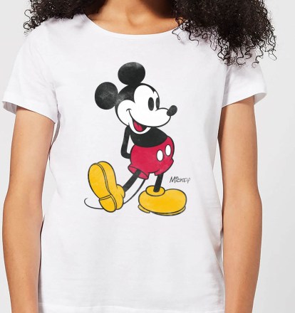 Disney Mickey Mouse Classic Kick Women's T-Shirt - White - M