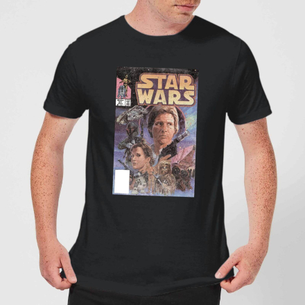 Star Wars Classic Comic Book Cover Men's T-Shirt - Black - L