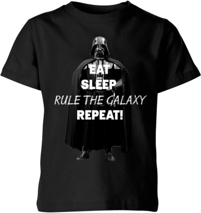 Star Wars Eat Sleep Rule The Galaxy Repeat Kids' T-Shirt - Black - 7-8 Years