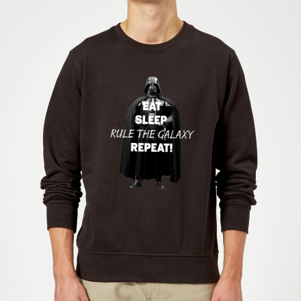 Star Wars Eat Sleep Rule The Galaxy Repeat Sweatshirt - Black - XXL