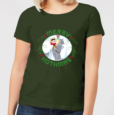 Star Wars Merry Hothmas Women's Christmas T-Shirt - Forest Green - M - Forest Green