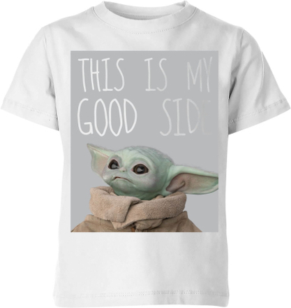 The Mandalorian This Is My Good Side Kids' T-Shirt - White - 7-8 Years
