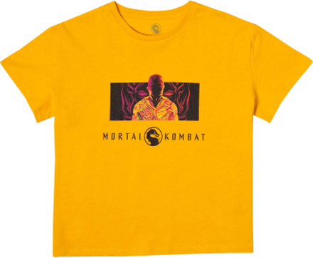 Mortal Kombat Women's Cropped T-Shirt - Mustard - XL - Mustard