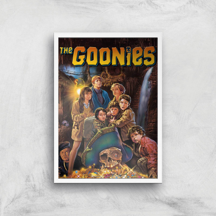 The Goonies Classic Cover Giclee Art Print - A3 - White Frame
