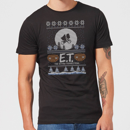 E.T. the Extra-Terrestrial Christmas Men's T-Shirt - Black - L