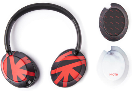 MOTH Red Dash Over-Ear Headphones & Caps