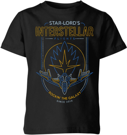 Marvel Guardians Of The Galaxy Interstellar Flights Kids' T-Shirt - Black - 11-12 Years