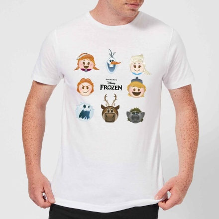 Disney Frozen Emoji Heads Men's T-Shirt - White - S - White