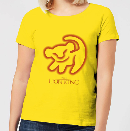 Disney Lion King Cave Drawing Women's T-Shirt - Yellow - L