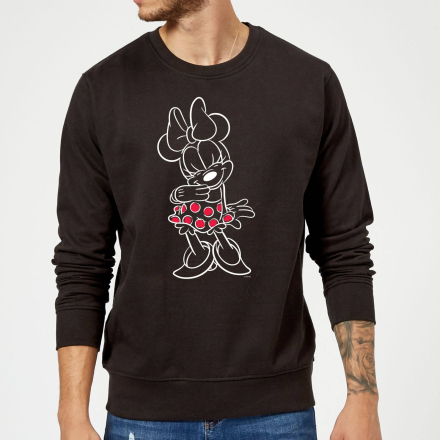 Disney Mini Mouse Line Art Sweatshirt - Black - XL