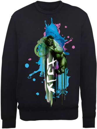 Marvel Avengers Assemble Hulk Art Burst Sweatshirt - Black - XXL