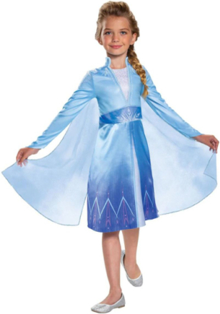 Elsa - Lisensiert Frozen/Frost Kostyme til Barn - 3-4 ÅR