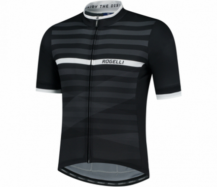Rogelli Stripe Cykeltrøje, Black/White, XL