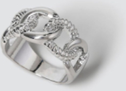 Silver Twisted Chain Ring
