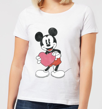 Disney Mickey Mouse Heart Gift Women's T-Shirt - White - XXL - White