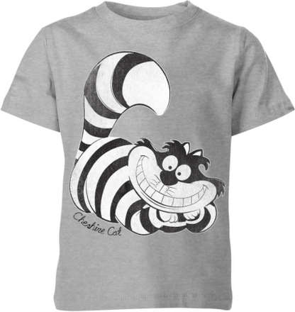 Disney Alice In Wonderland Cheshire Cat Mono Kids' T-Shirt - Grey - 11-12 Years