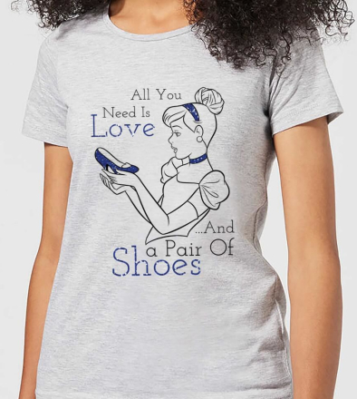Disney Princess Cinderella All You Need Is Love Women's T-Shirt - Grey - M