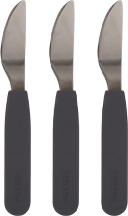 Silic Knife 3-Pack - St Grey Home Meal Time Cutlery Svart Filibabba*Betinget Tilbud