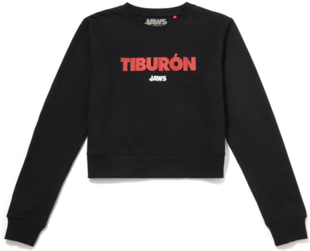 Global Legacy Jaws Tiburon Women's Cropped Sweatshirt - Black - M
