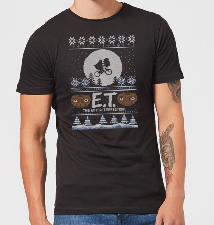 E.T. the Extra-Terrestrial Christmas Men's T-Shirt - Black - S