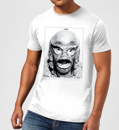 Universal Monsters Der Schrecken Vom Amazonas Portrait Herren T-Shirt - Weiß - XL