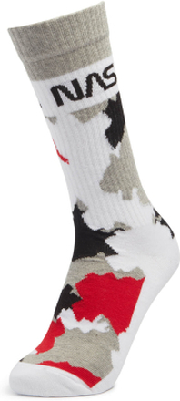 Men's NASA Camo Sports Socks - White - UK 4-7.5