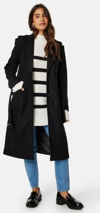 ONLY Sif Filippa Life Belted Coat Black Detail:Solid XS