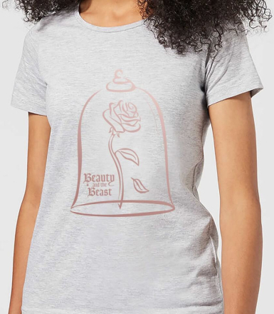 Disney Beauty And The Beast Rose Gold Women's T-Shirt - Grey - 4XL