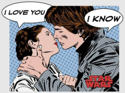 Star Wars Leia Han Solo Love Frauen T-Shirt - Grau - XS