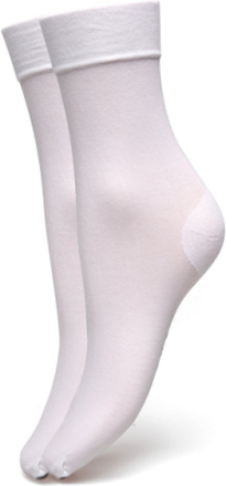 Thea Cotton Socks 2-Pack Lingerie Socks Regular Socks Hvit Swedish Stockings*Betinget Tilbud