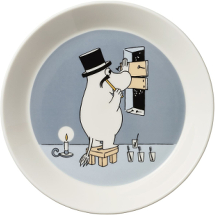 Moomin Plate 19Cm Moominpappa Home Tableware Plates Small Plates Grey Arabia