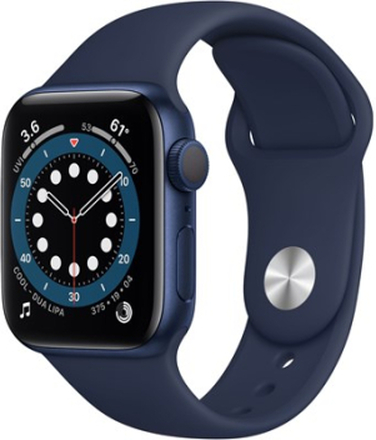 Apple Watch Series 6 Gps, 40mm Blue Aluminium Case With Deep Navy Sport Band