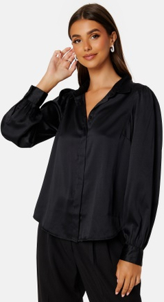 BUBBLEROOM Nicole Puff Sleeve Shirt Black 34
