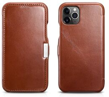 ICARER vintage stil ægte læder folio flip telefon taske til iPhone 11 Pro 5,8-tommer